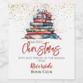 Kerstboekclubbibliotheek Wijn Etiket (Enkel label)