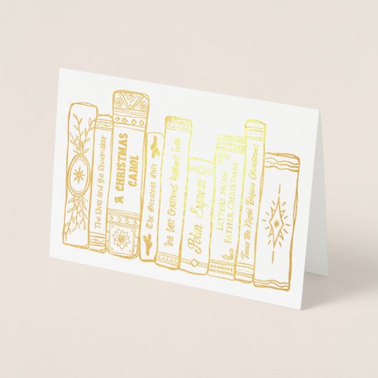 Kerstboeken Hand getrokken geïllustreerde vakantie Folie Kaarten (Voorkant)