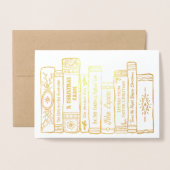 Kerstboeken Hand getrokken geïllustreerde vakantie Folie Kaarten (Voorkant met envelop)