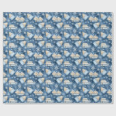 Kerstboeken lezen cadeaupapier (Vlak)