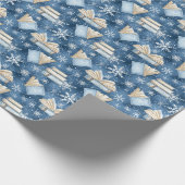 Kerstboeken lezen cadeaupapier (Hoek)