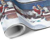 kerstboeken met kerstmis, rapping Pape Cadeaupapier (Rol Hoek)