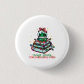 Kerstboeken Rond de Kerstboom Vakantie Ronde Button 3,2 Cm (Voorkant)