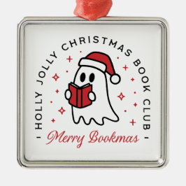 Kerstboekenclub schattige spookpreppy esthetiek metalen ornament