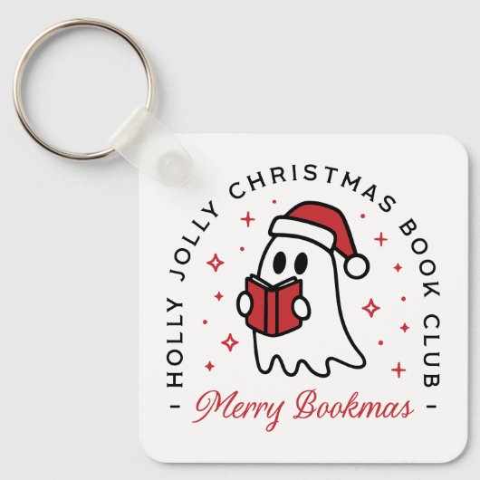 Kerstboekenclub spookpreppy esthetiek sleutelhanger (Voorkant)