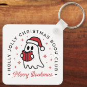 Kerstboekenclub spookpreppy esthetiek sleutelhanger (Achterkant)