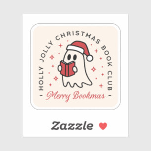 Kerstboekenclub spookpreppy esthetiek sticker