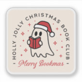 Kerstboekenclub spookpreppy esthetiek sticker (Voorkant)