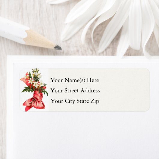 Kerstboeket  etiket (Insitu)