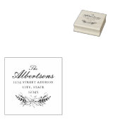 Kerstboeket Familienaam Retouradres Rubberstempel (Gestempeld)