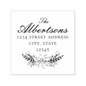 Kerstboeket Familienaam Retouradres Zelfinktende Stempel (Design)