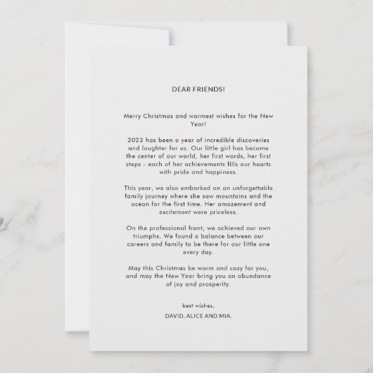 Kerstboeket van rode bessen Jaarlijkse update Feestdagenkaart (Achterkant)