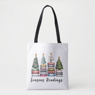 Kerstboekliefhebber Lerares Leest Seizoen Kerstmis Tote Bag