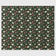 Kerstboekliefhebbers traditioneel inpakpapier