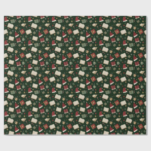 Kerstboekliefhebbers traditioneel inpakpapier