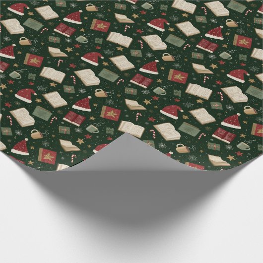 Kerstboekliefhebbers traditioneel inpakpapier (Hoek)