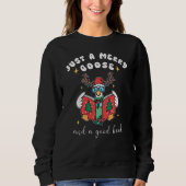 Kerstboekworm Gewoon een blije gans Trui (Voorkant)