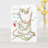 Kerstboel Kaart (Gele Bloem)