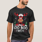 Kerstboer Boo Crew Funny Xmas rendierrenderend T-shirt (Voorkant)