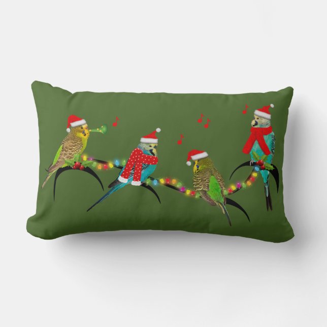 Kerstboer Frenzy Pillow (Donkergroen) Kussen (Voorkant)