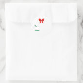 Kerstboer Label sticker (Tas)