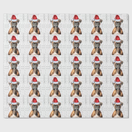 Kerstboer voor de feestdag in Hondenliefhebber Cadeaupapier (Vlak)