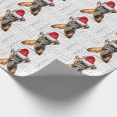 Kerstboer voor de feestdag in Hondenliefhebber Cadeaupapier (Hoek)