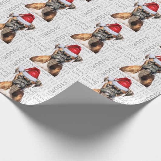 Kerstboer voor de feestdag in Hondenliefhebber Cadeaupapier (Hoek)