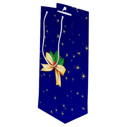 Kerstboer Wijn Cadeautas (Achterkant Gekanteld)