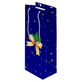 Kerstboer Wijn Cadeautas (Voorkant Gekanteld)