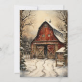 Kerstboerderij met paardenstallen Platte Kaart (Voorkant)