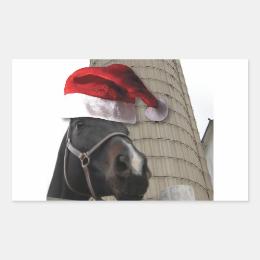 kerstBoerderij Rechthoekige Sticker (Voorkant)