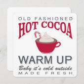 kerstboerderij warme chocolademelk kaart (Voorkant / Achterkant)