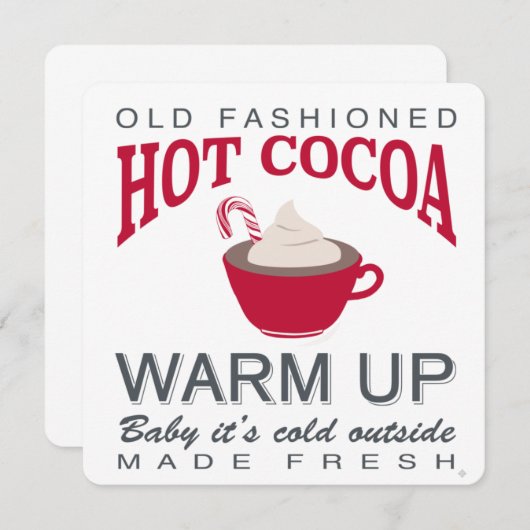 kerstboerderij warme chocolademelk kaart (Voorkant / Achterkant)