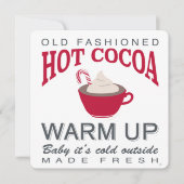 kerstboerderij warme chocolademelk kaart (Voorkant)