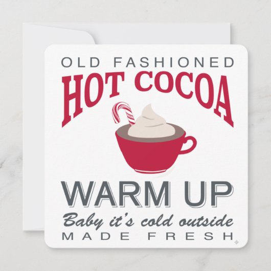 kerstboerderij warme chocolademelk kaart (Voorkant)