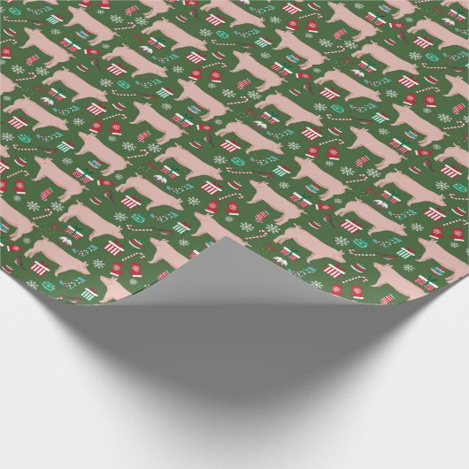 Kerstboerderijfeestdag Cadeaupapier (Hoek)