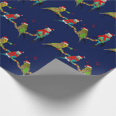 Kerstboergie Frenzy Wrapping Paper (marine) Cadeaupapier (Hoek)