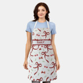 Kerstbogen All-Over Print Schort, Medium Schort (Gedragen)