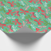 Kerstbogen (Blauwgroen) inpakpapier (Hoek)