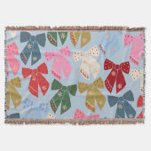 Kerstbogen Coquette Blauw Deken (Voorkant)