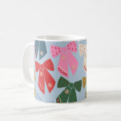 Kerstbogen Coquette Blauw Koffiemok (Voorkant links)