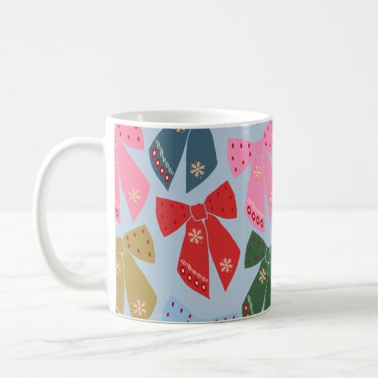 Kerstbogen Coquette Blauw Koffiemok (Links)