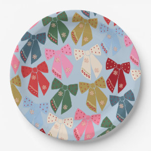 Kerstbogen Coquette Blauw Papieren Bordje