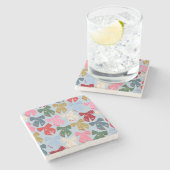 Kerstbogen Coquette Blauw Stenen Onderzetter (Zijkant)