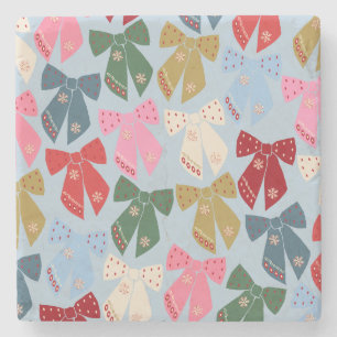 Kerstbogen Coquette Blauw Stenen Onderzetter