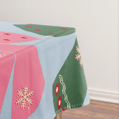 Kerstbogen Coquette Blauw Tafelkleed (Voorbeeld)