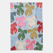 Kerstbogen Coquette Blauw Theedoek (Verticaal)