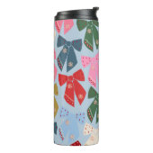 Kerstbogen Coquette Blauw Thermosbeker (Gedraaid links)