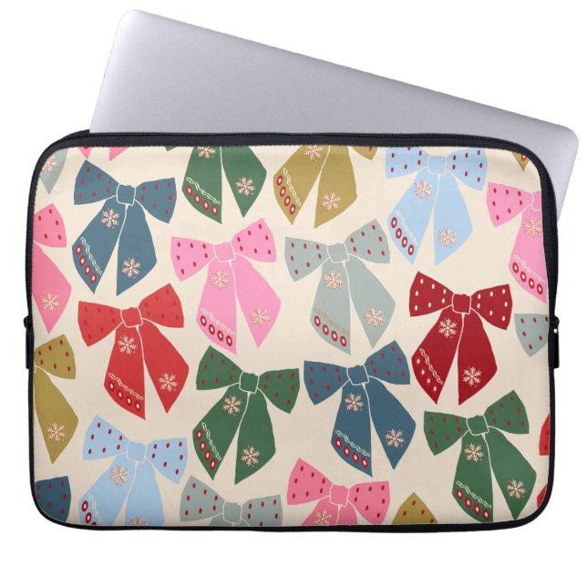 Kerstbogen Coquette Laptop Sleeve (Voorkant)